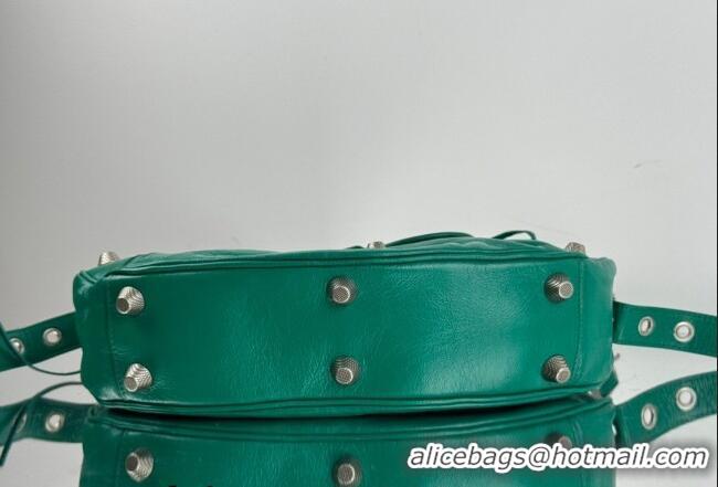 Well Crafted Balenciaga Le Cagole Shoulder Bag Small in Green Arena lambskin/aged-silver hardware BL701 2026