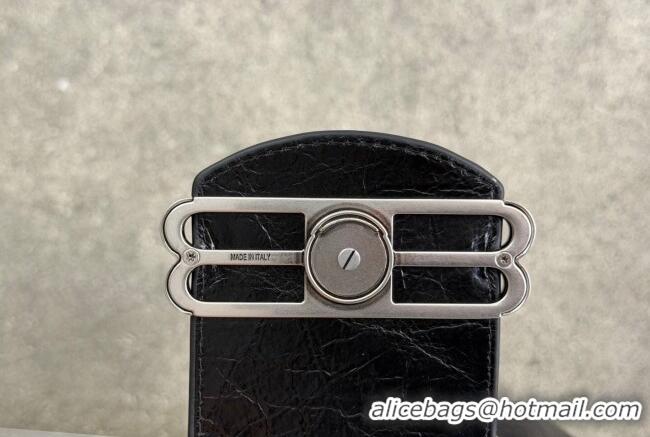 Shop Discount Balenciaga Pamela Shoulder Bag Small in Black Arena lambskin/aged-silver hardware B0113 2026