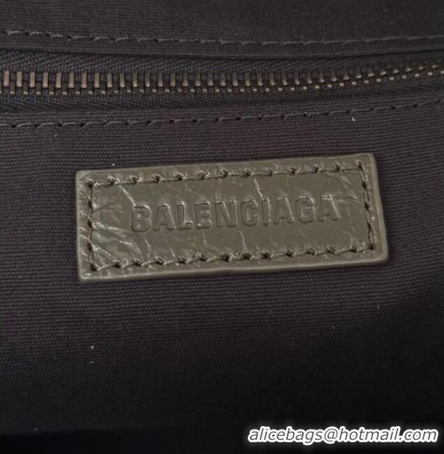 Famous Brand Balenciaga Le City Moto Small Shoulder Bag in Arena Storico Lambskin 0905 Khaki Green 2026