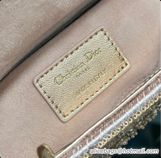 Low Price Dior Small Lady D-Joy Bag in Satin and Strass Pink 2026 M06130408