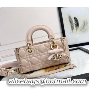 Grade Quality Dior Small Lady D-Joy Bag in Cannage Lambskin with Bow Blush Pink 2026 D9240