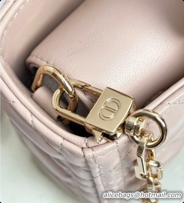 Grade Quality Dior Small Lady D-Joy Bag in Cannage Lambskin with Bow Blush Pink 2026 D9240
