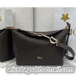 Hot Style Dior Small Diorly Bag in Cannage Flat Calfskin Leather Brown 2026 0408103