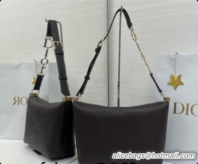 Hot Style Dior Small Diorly Bag in Cannage Flat Calfskin Leather Brown 2026 0408103