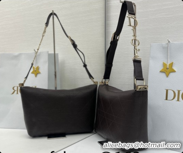 Hot Style Dior Small Diorly Bag in Cannage Flat Calfskin Leather Brown 2026 0408103