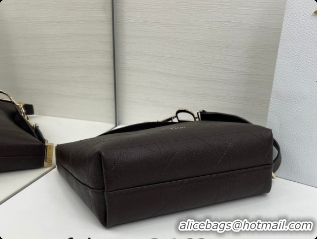 Hot Style Dior Small Diorly Bag in Cannage Flat Calfskin Leather Brown 2026 0408103