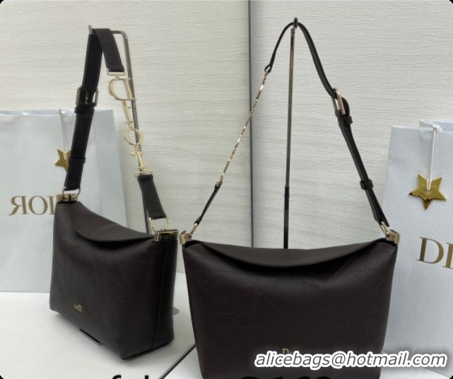Hot Style Dior Small Diorly Bag in Cannage Flat Calfskin Leather Brown 2026 0408103