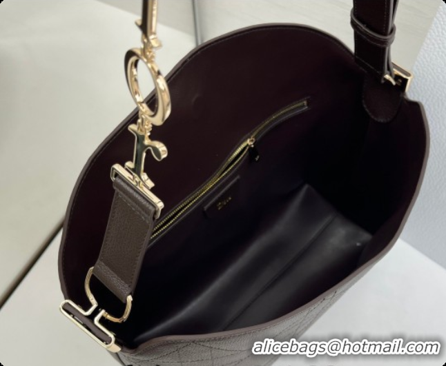 Hot Style Dior Small Diorly Bag in Cannage Flat Calfskin Leather Brown 2026 0408103