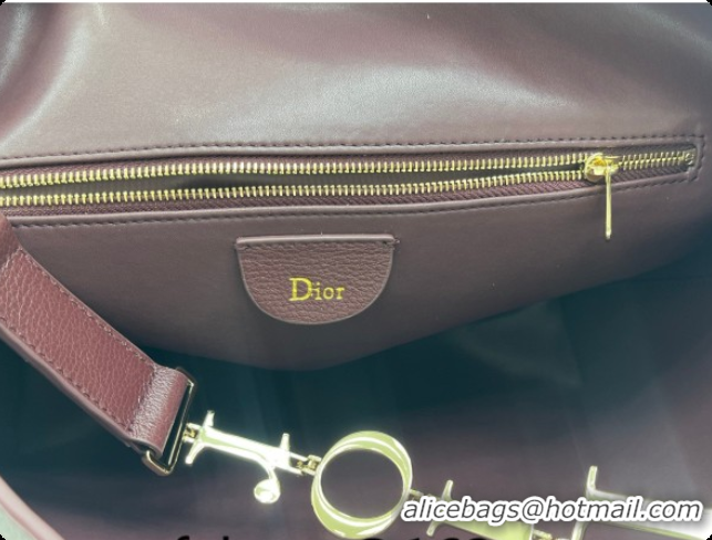 Purchase Dior Small Diorly Bag in Cannage Flat Calfskin Leather Burgundy 2026 0408104