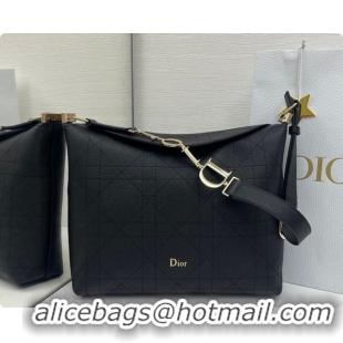 Buy Luxury Dior Medium Diorly Bag in Cannage Flat Calfskin Leather Black 2026 0408106