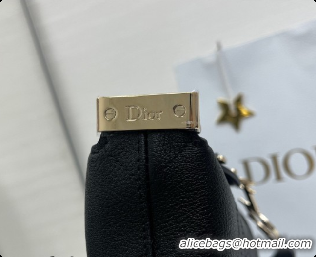 Buy Luxury Dior Medium Diorly Bag in Cannage Flat Calfskin Leather Black 2026 0408106