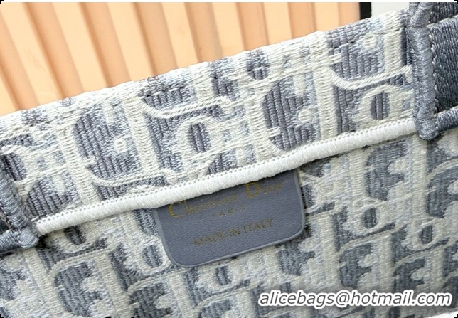 Best Price Dior Men's Medium Book Tote Bag in Latte White and Grey Dior Oblique Embroidery and White Lace 2026 8834