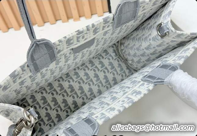 Best Price Dior Men's Medium Book Tote Bag in Latte White and Grey Dior Oblique Embroidery and White Lace 2026 8834