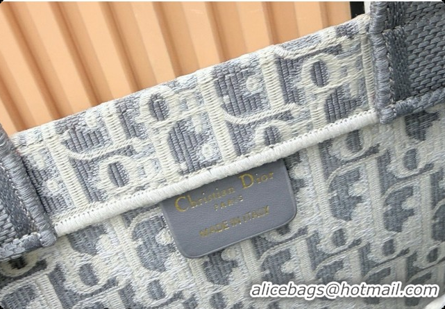 Big Discount Dior Men's Small Book Tote Bag in Latte White and Grey Dior Oblique Embroidery and White Lace 2026 8833