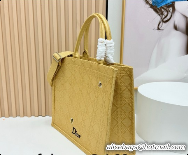 Luxurious Dior Men's Large Book Tote Bag in Cannage Embroidery and Bees Gold-Tone 0408116 2026