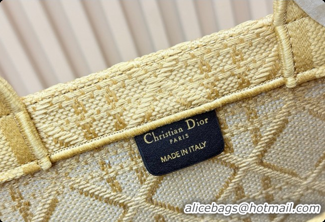 Luxurious Dior Men's Large Book Tote Bag in Cannage Embroidery and Bees Gold-Tone 0408116 2026