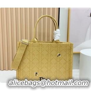 Most Popular Dior Men's Medium Book Tote Bag in Cannage Embroidery and Bees Gold-Tone 0408117 2026