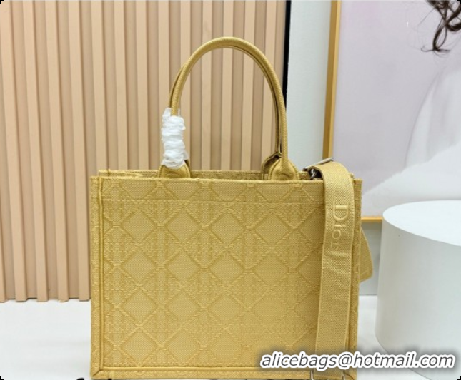 Most Popular Dior Men's Medium Book Tote Bag in Cannage Embroidery and Bees Gold-Tone 0408117 2026