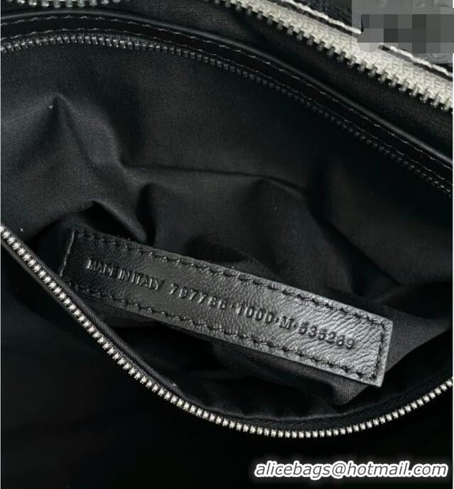 Top Grade Balenciaga Le City Bag Medium in Arena lambskin Silver-Tone B3036 2026