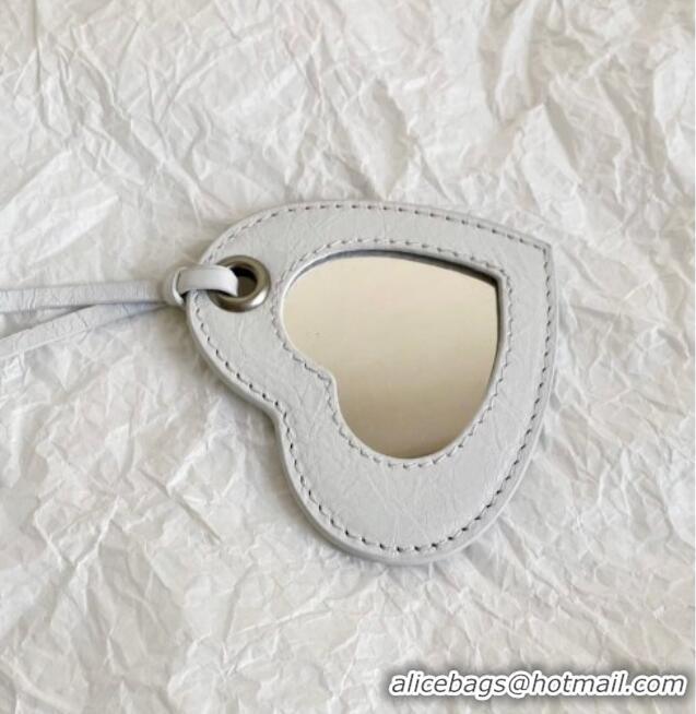 Well Crafted Balenciaga Le Cagole Mini Duffle Bag in white lambskin/aged-silver hardware B3037 2026