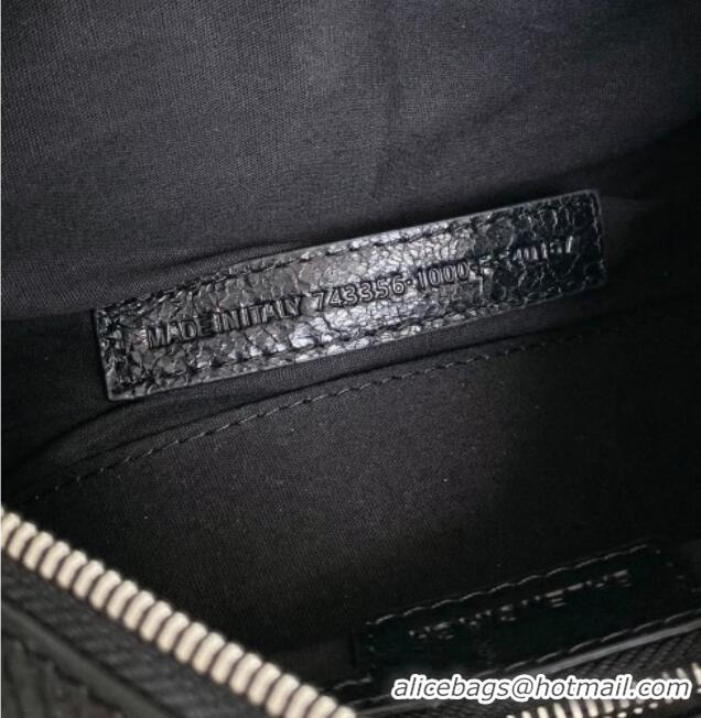 Top Design Balenciaga Le Cagole Mini Duffle Bag in black lambskin/aged-silver hardware B3037 2026