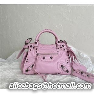 New Design Balenciaga Neo Cagole XS Lambskin Top Handle Bag 700940 Dried Rose 2026