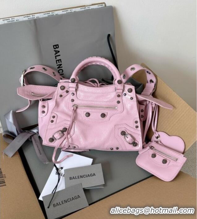 New Design Balenciaga Neo Cagole XS Lambskin Top Handle Bag 700940 Dried Rose 2026