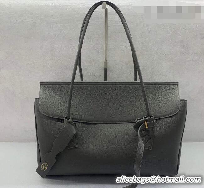 Promotional Balenciaga Carrie Carry All Bag in grey calfskin leather/aged-gold hardware 403040 Grey 2026
