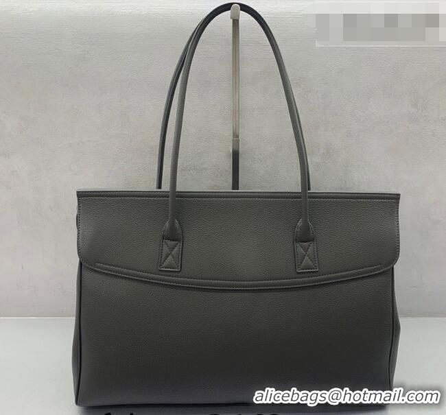 Promotional Balenciaga Carrie Carry All Bag in grey calfskin leather/aged-gold hardware 403040 Grey 2026
