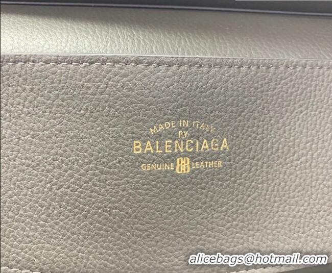 Promotional Balenciaga Carrie Carry All Bag in grey calfskin leather/aged-gold hardware 403040 Grey 2026