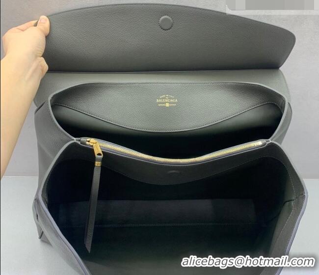 Promotional Balenciaga Carrie Carry All Bag in grey calfskin leather/aged-gold hardware 403040 Grey 2026