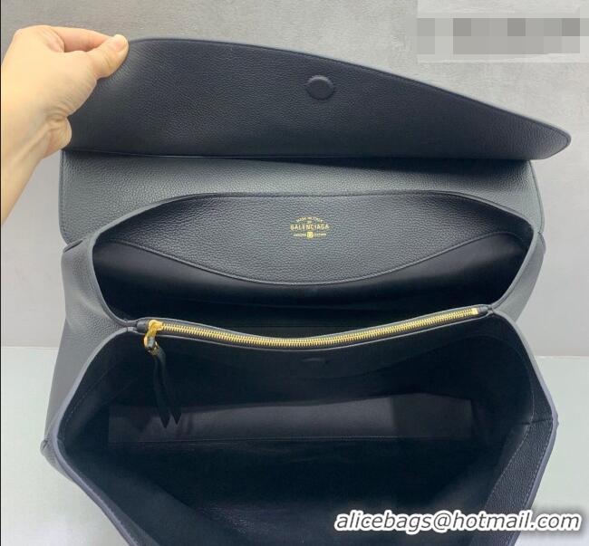 Good Taste Balenciaga Carrie Carry All Bag in Black calfskin leather/aged-gold hardware 403040 Black 2026