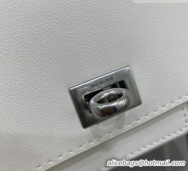 Buy Cheap Balenciaga Bel Air Clutch Bag in Lambskin Leather 843943 White 2026