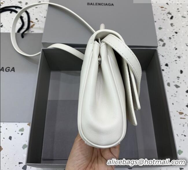 Buy Cheap Balenciaga Bel Air Clutch Bag in Lambskin Leather 843943 White 2026