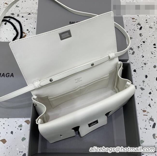 Buy Cheap Balenciaga Bel Air Clutch Bag in Lambskin Leather 843943 White 2026