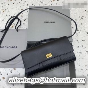 Low Cost Balenciaga Bel Air Clutch Bag in Lambskin Leather 843943 Black/Gold 2026