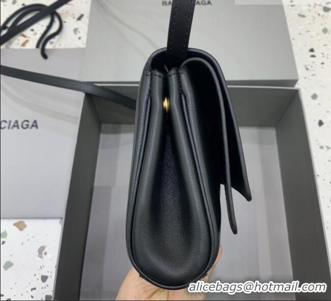 Low Cost Balenciaga Bel Air Clutch Bag in Lambskin Leather 843943 Black/Gold 2026