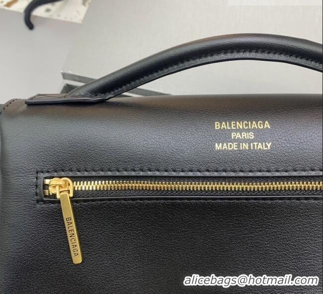 Low Cost Balenciaga Bel Air Clutch Bag in Lambskin Leather 843943 Black/Gold 2026