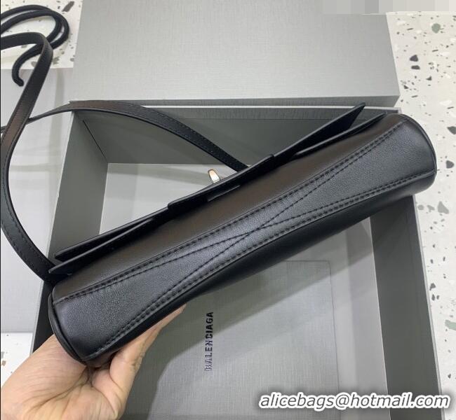 Top Quality Balenciaga Bel Air Clutch Bag in Lambskin Leather 843943 Black/Silver 2026