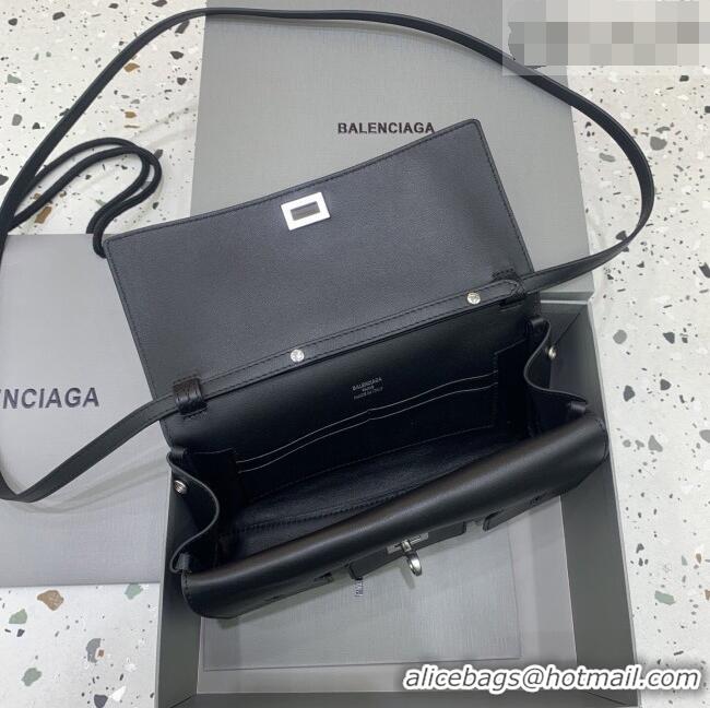 Top Quality Balenciaga Bel Air Clutch Bag in Lambskin Leather 843943 Black/Silver 2026