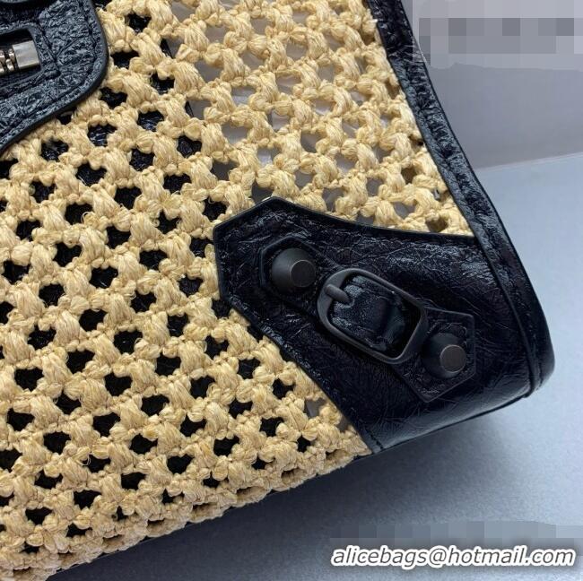 Best Product Balenciaga Weave Le City Small Bag 084669 Beige/Black 2026