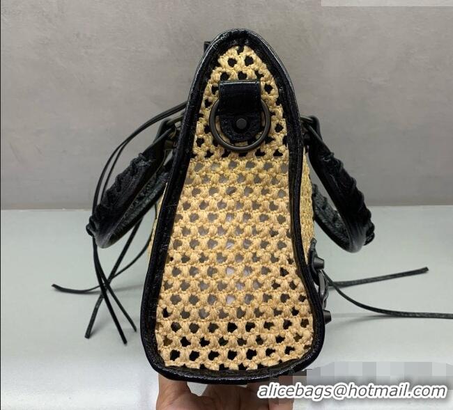 Best Product Balenciaga Weave Le City Small Bag 084669 Beige/Black 2026