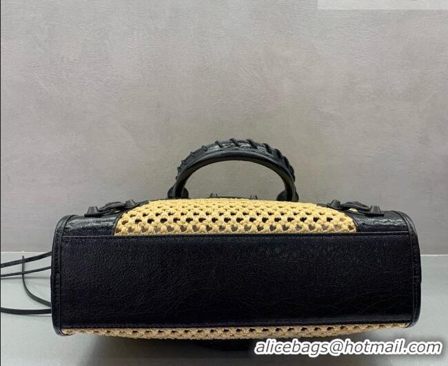Best Product Balenciaga Weave Le City Small Bag 084669 Beige/Black 2026