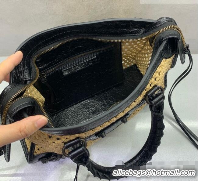 Best Product Balenciaga Weave Le City Small Bag 084669 Beige/Black 2026