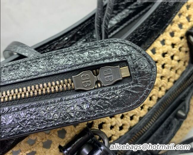 Best Product Balenciaga Weave Le City Small Bag 084669 Beige/Black 2026