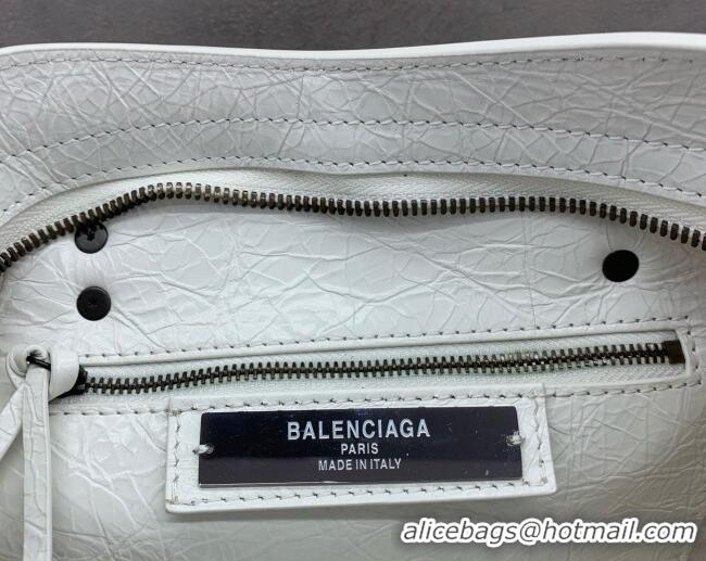 Good Quality Balenciaga Weave Le City Small Bag 084669 Beige/White 2026
