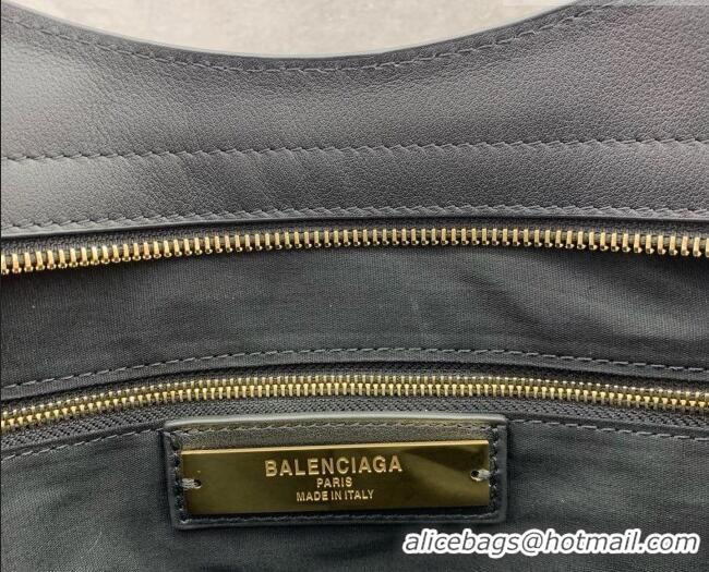 Traditional Discount Balenciaga Le City Bag Medium in Suede 084021 Black 2026