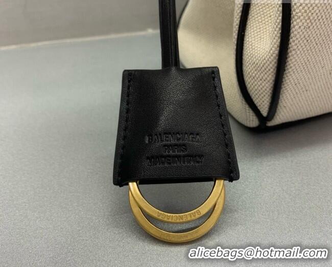 New Fashion Balenciaga Rodeo Medium Handbag in Leather/Canvas 78972 Black/Gold 2026