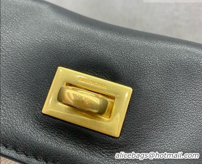 Buy Fashionable Balenciaga Rodeo Small Handbag in Leather & Canvas 78972 Black/Gold 2026
