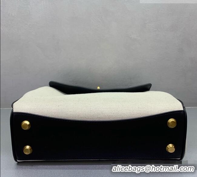 Buy Fashionable Balenciaga Rodeo Small Handbag in Leather & Canvas 78972 Black/Gold 2026